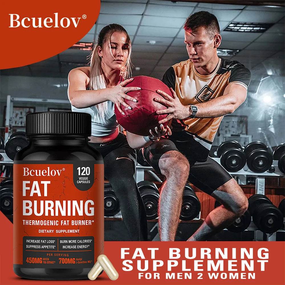 Slimming Capsule Fat Burner, with Acetyl-L-Carnitine, Green Tea Extract and Caffeine - for Healthy Weight Management Supplement