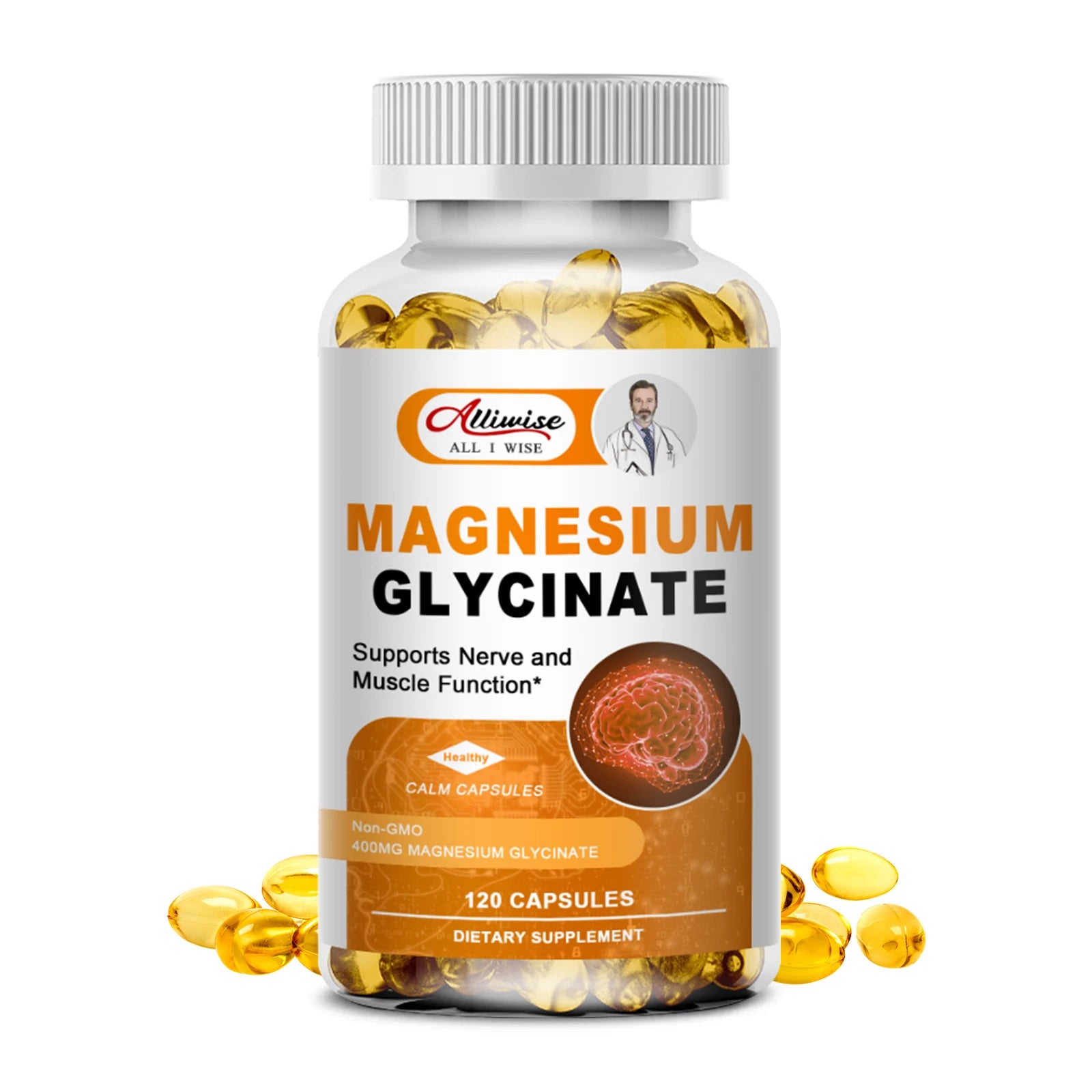 Magnesium Glycinate Supplement 500mg with Zinc,Vitamin D3 B6 High Absorption Support for Women & Men Non-GMO Veggie Capsules 120pcs
