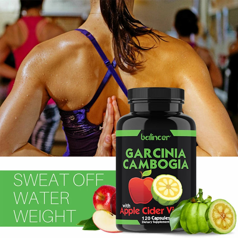 Garcinia Cambogia Extract, Apple Cider Vinegar Weight Loss Supplement - Metabolism Boost, Immune Boost, 120 Capsules