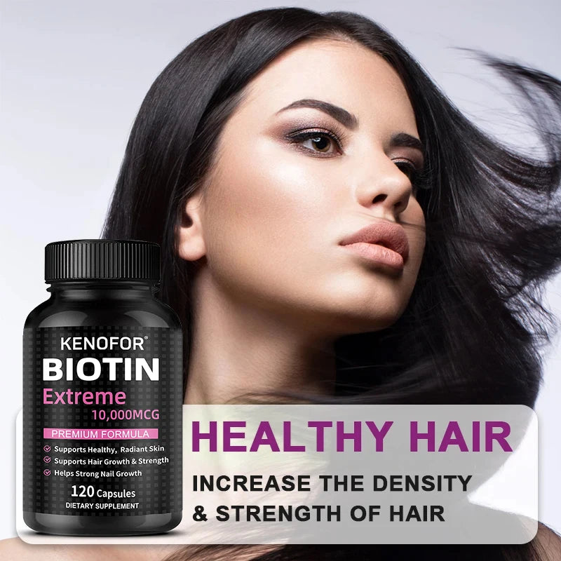 Biotin 10,000 Mcg - Vitamin Supplement To Support Energy Metabolism and Healthy Hair, Skin and Nails