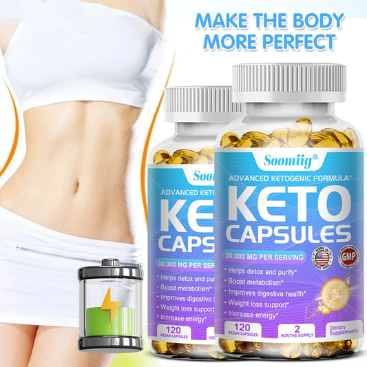 Keto Fat Burning Supplement - Appetite Suppressant, Energy Boost, Nutrition, Digestion, Metabolic Support 120 Capsules
