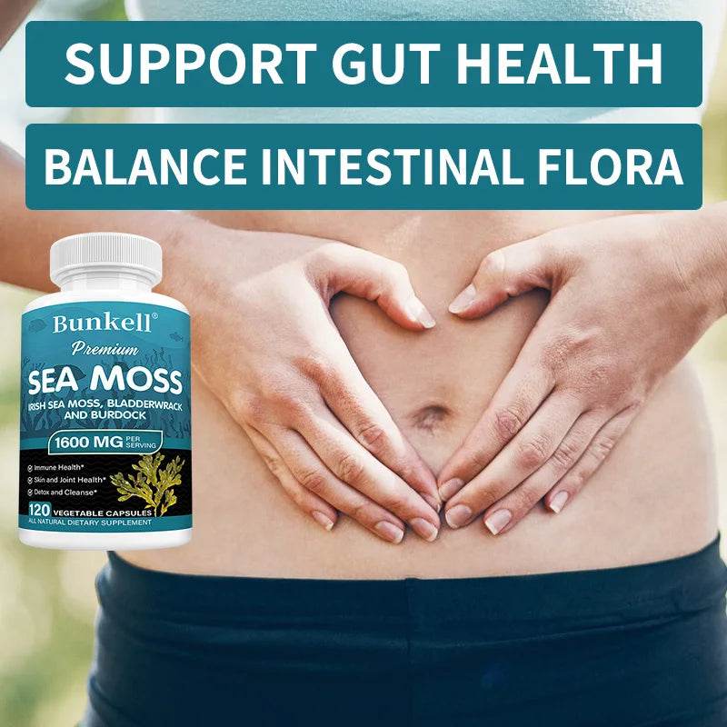 Irish Sea Moss Extract, 1600 Mg, Immune Health, Skin Support, Joints, Detox, Cleansing, Dietary Supplement