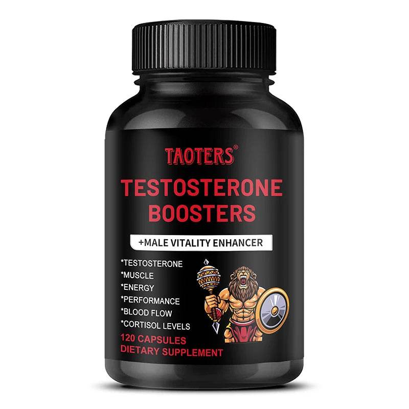 Taoters Male Vitality Booster - with Vitamins and Minerals - Supports Muscle, Energy, Performance, Blood Flow United States 120count