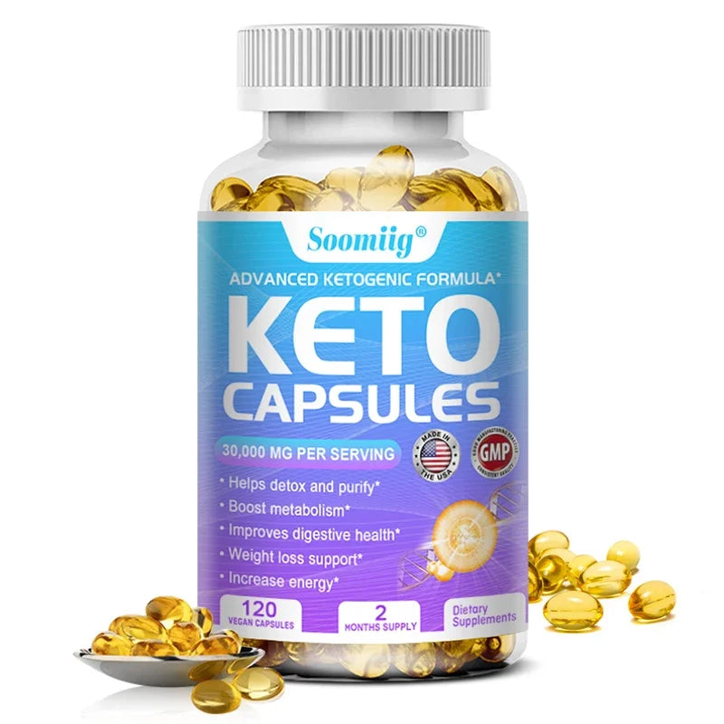 Keto Fat Burning Supplement - Appetite Suppressant, Energy Boost, Nutrition, Digestion, Metabolic Support 120 Capsules 120 count United States