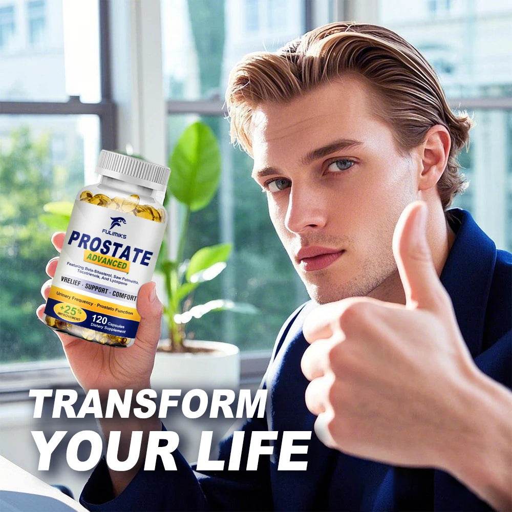 Prostate Advanced, Saw Palmetto Sitosterol Capsules for Men's Prostate Health, Hair Growth, Men's Health, Urinary Tract Health
