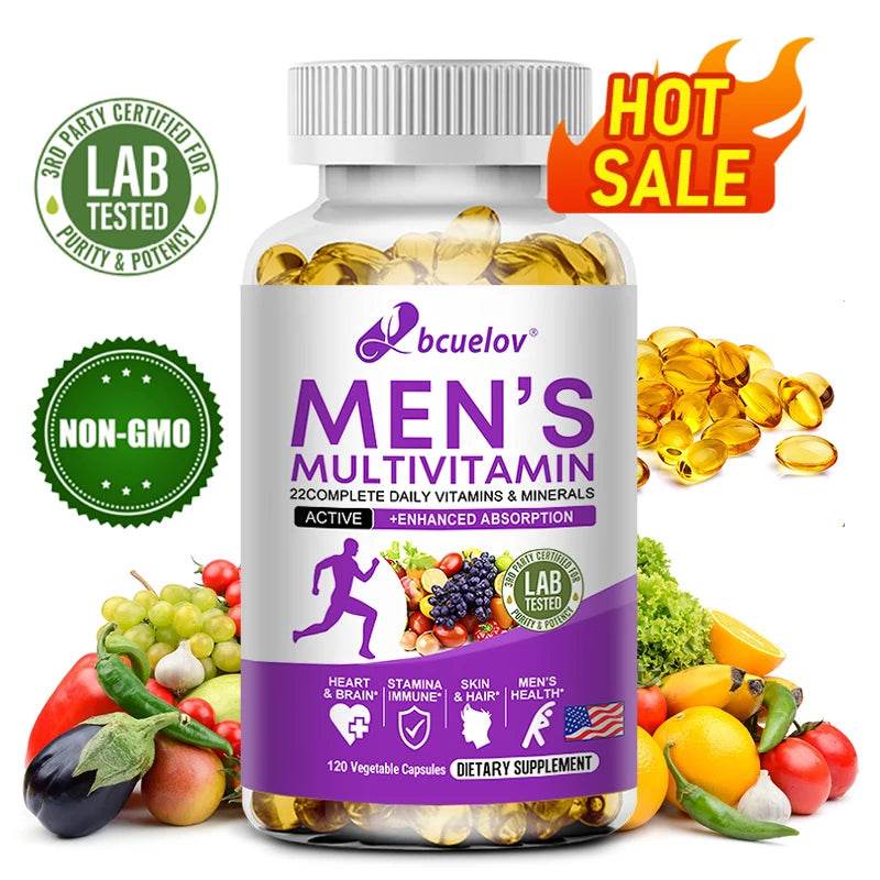 Men's Daily Multivitamin - 22 Vitamins & Minerals, Dietary Supplement for Immunity, Energy, Digestion, Skin, and Overall Health Package 1 United States