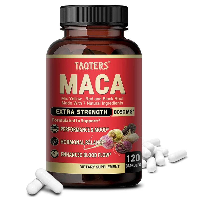 Maca root extract supplements support energy, endurance and athletic performance, mood and energy. United States 120 count