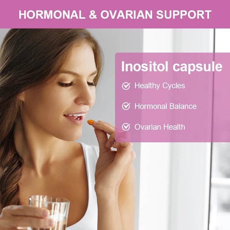 Myo Inositol and D-Chiro Inositol Supplement with Folic Acid Supports Fat Metabolism Healthy Ovarian & Liver Function