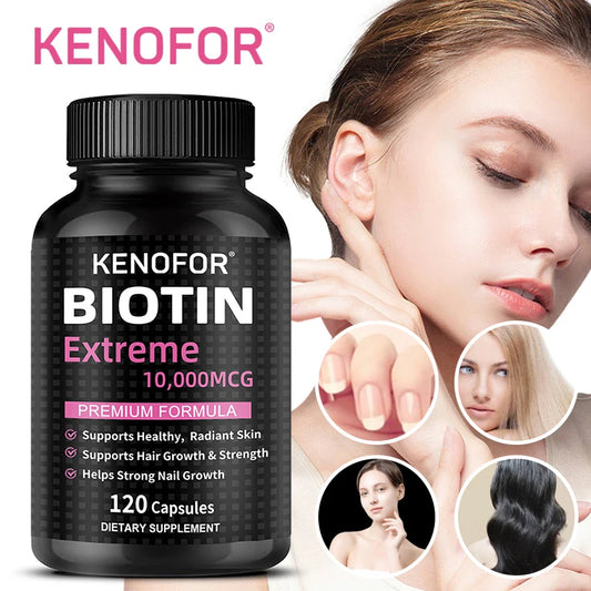 Biotin 10,000 Mcg - Vitamin Supplement To Support Energy Metabolism and Healthy Hair, Skin and Nails