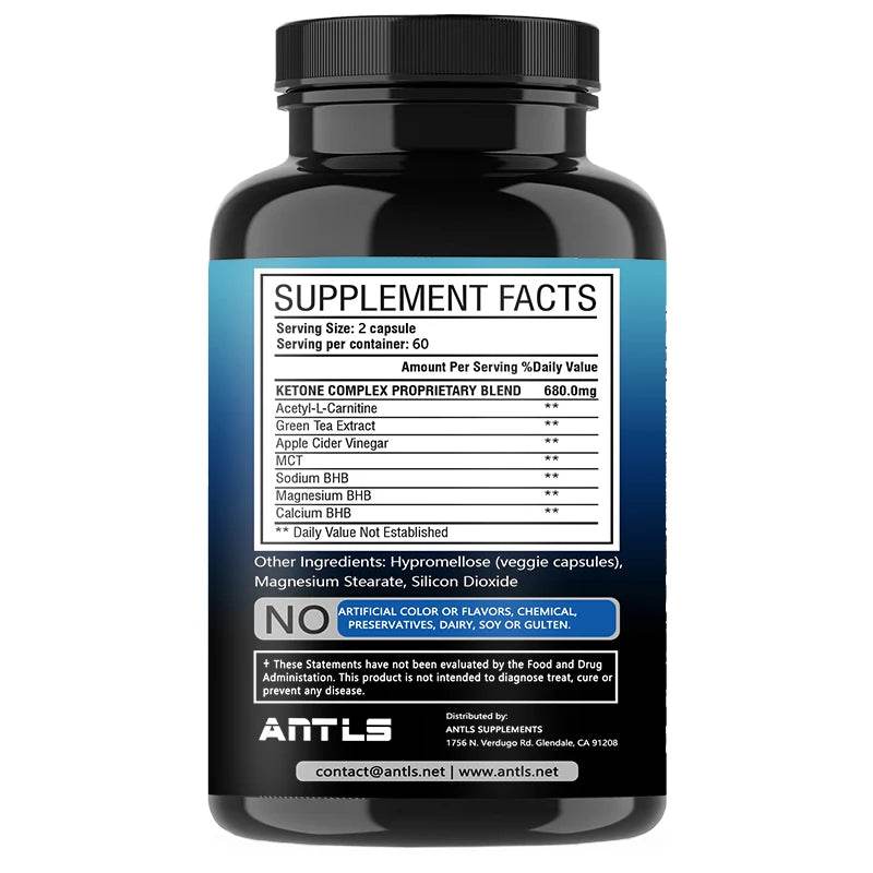Keto BHB Fat Burner, Weight Management Supplement, Detox, Apple Cider Vinegar, Dietary Capsules