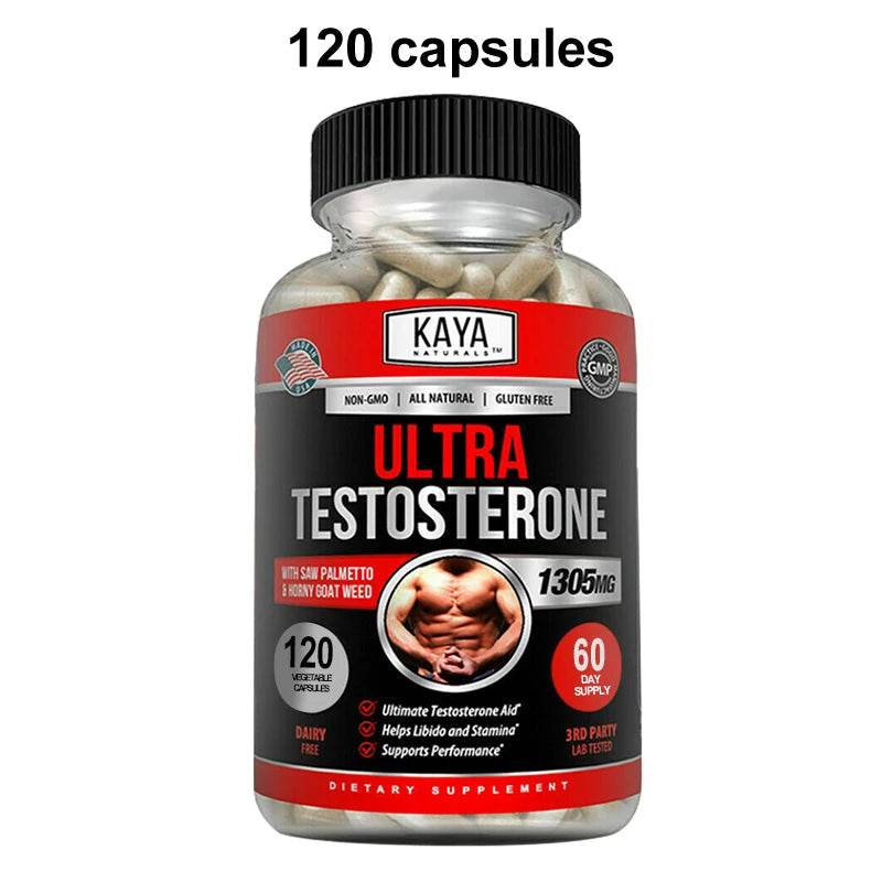 Male Muscle Booster - Natural Workout Supplement To Boost Energy, Endurance and Strength United States 120coumt