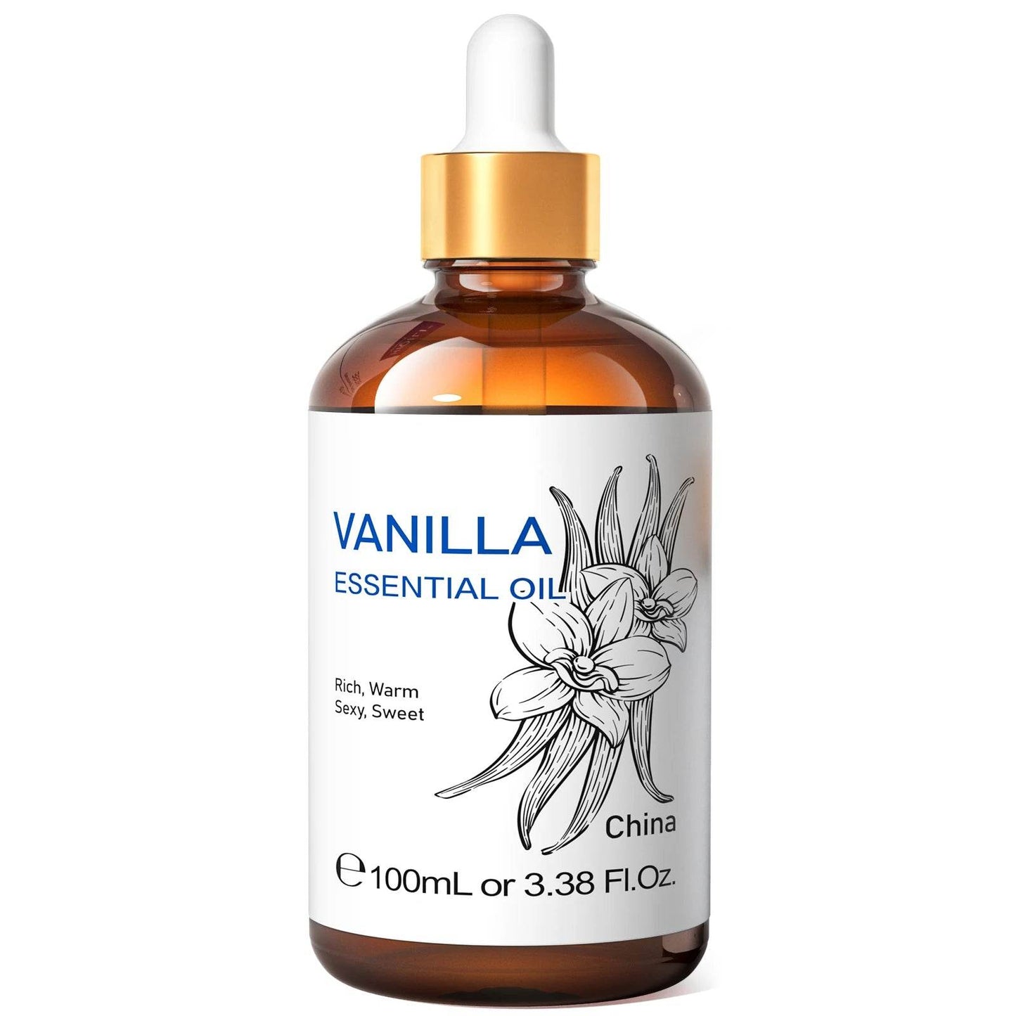 100ML Black Pepper Essential Oils, HIQILI 100% Pure Spice OIil Used for Diffuser, Humidifer, Relieving Stress, Making candles Vanilla 100ml