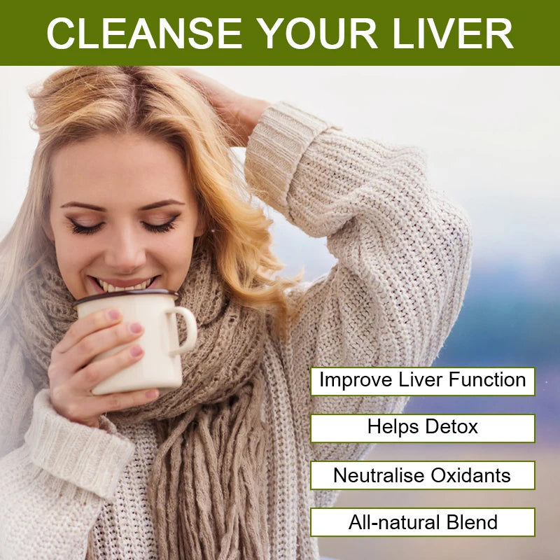 42 days Liver Cleanse Detox & Repair Herbal Tea - Silymarin Milk Thistle Supplements with Dandelion Root For Men & Women