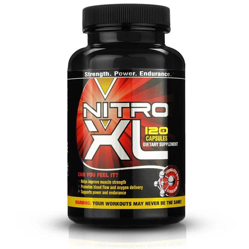 Nitro XL - Premium Nitrogen Booster for Boosting Endurance and Muscle Growth, 120 Capsules United States 120count