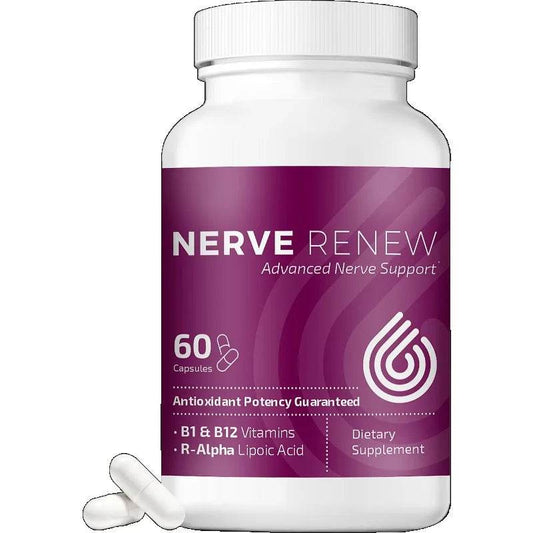 Vitamin D, Vitamin B Complex, Advanced Nerve Support - 300 mg Stabilized R-Lipoic Acid, Benfotiamine, 60 Capsules