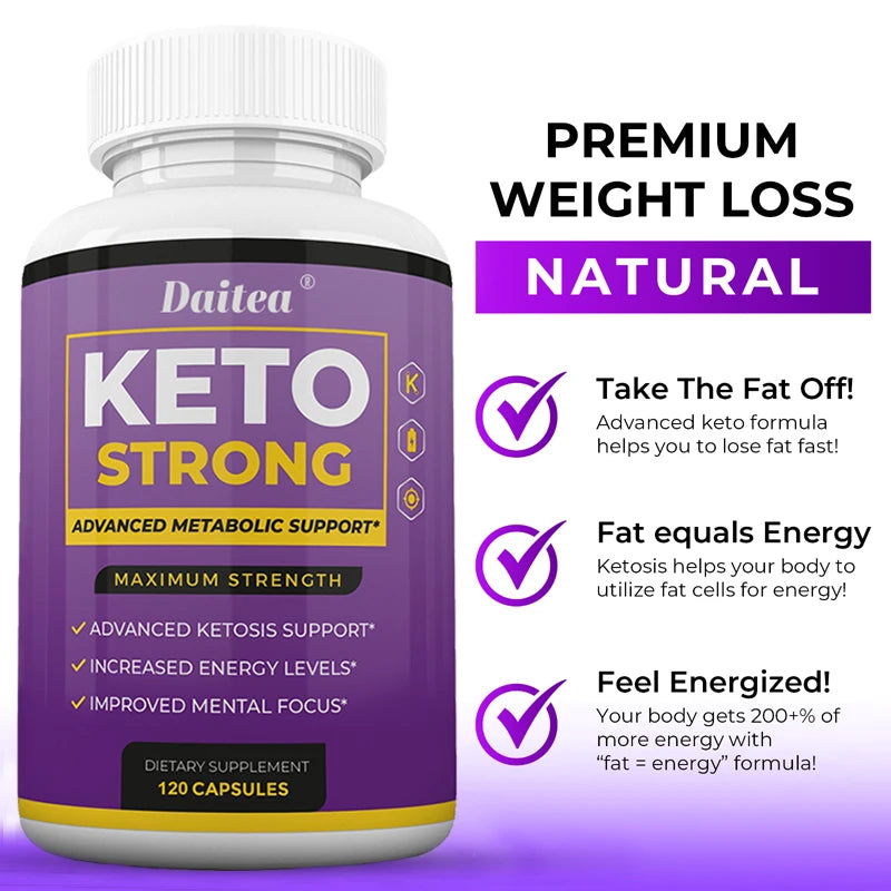 Daitea Keto Advanced Ketogenic Formula - Supports Absorption and Manages Healthy Weight - Energy Supplement, Non-GMO