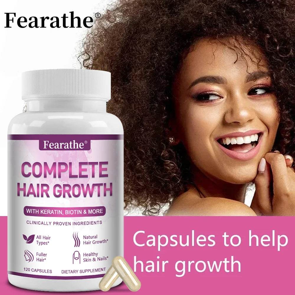 Premium Hair Growth for Men and Women - Hair Care Vitamins with Biotin and Keratin - Promotes Thicker, Healthier Hair Growth