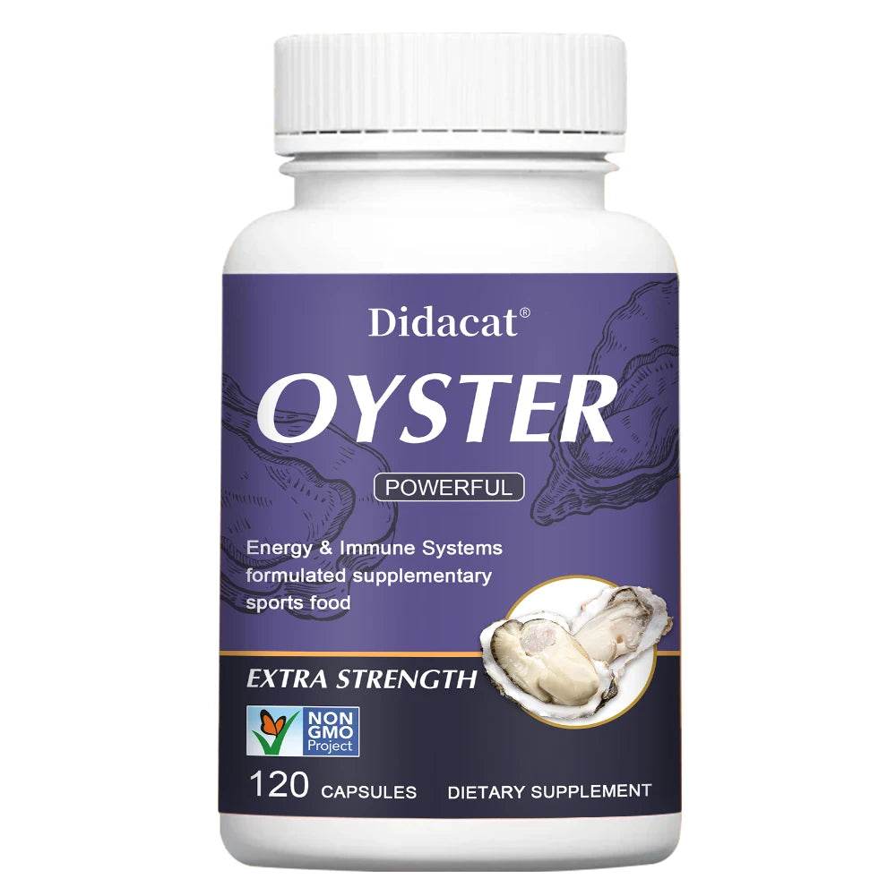 Oyster Supplement - Natural Vitamins, Minerals & Nutritional Supplement - Energy & Immune System, Physical Endurance United States 120count