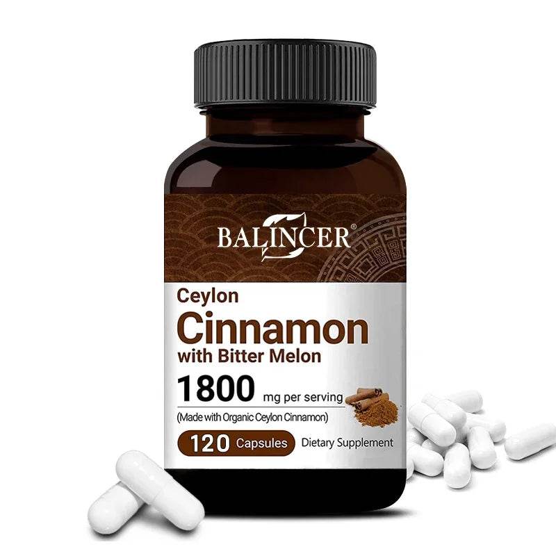 Ceylon Cinnamon Organic Bitter Melon Extract Support Healthy Blood Sugar Levels Bones Joints Antioxidant Supplement 120count United States