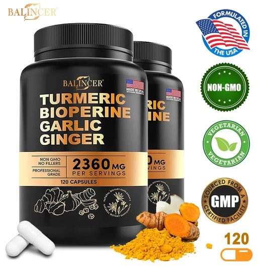 Turmeric Extract - Supports Rapid Vitamin Absorption and Anti-Inflammatory, Joint Muscle, Immune, Digestive Health, 120 Capsules