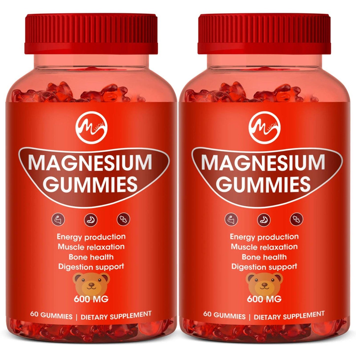Magnesium Glycinate Gummies - Support Sleep Relax Nerves- Good Mood Brain Health Muscle Strengthen and Bones United States