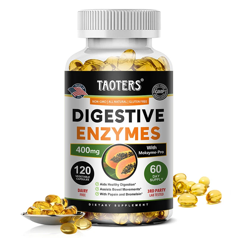 Digestive enzyme supplements for adults Digestive enzyme capsules Beneficial bacteria Immune system support and healthy digestio 120count United States