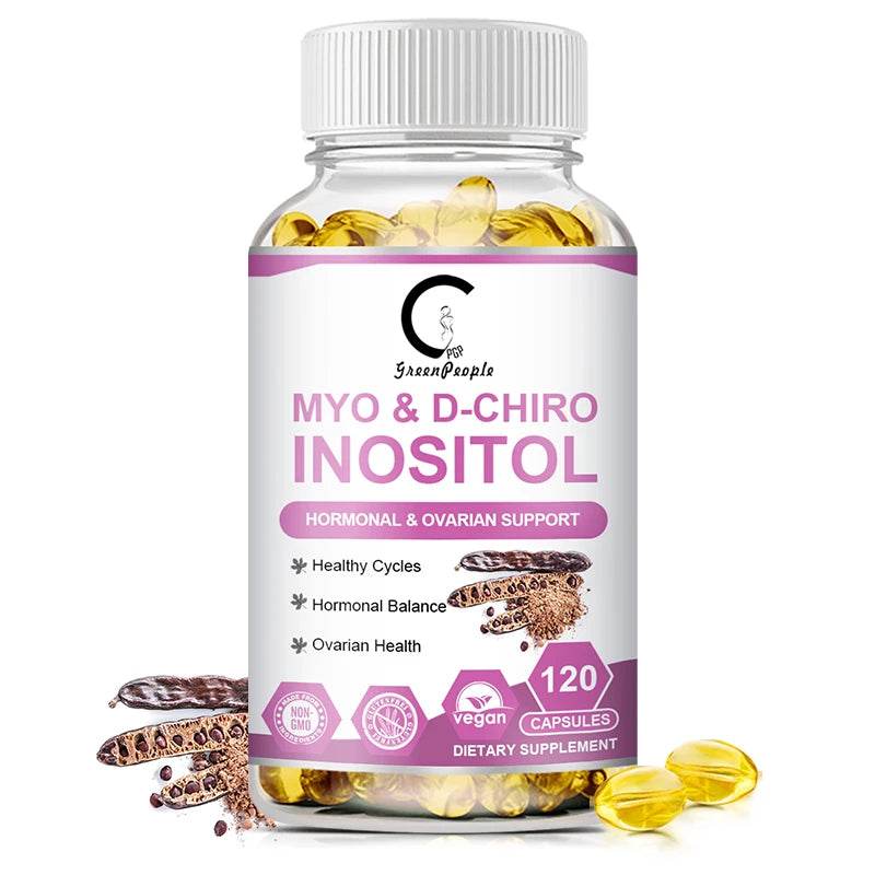 Myo Inositol and D-Chiro Inositol Supplement with Folic Acid Supports Fat Metabolism Healthy Ovarian & Liver Function Inositol