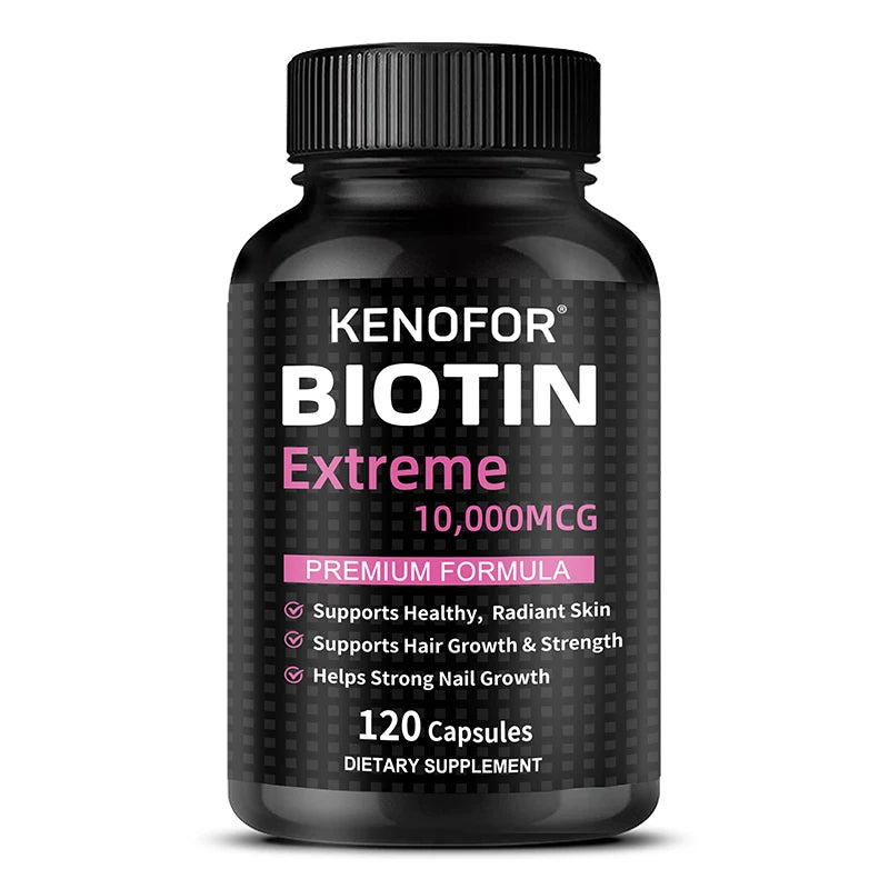 Biotin 10,000 Mcg - Vitamin Supplement To Support Energy Metabolism and Healthy Hair, Skin and Nails 120coumt United States