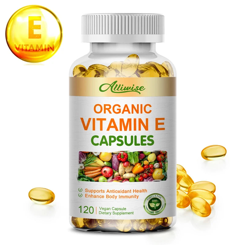 Vitamin E Capsules Helps Blood Birculation and Antioxidant & Brightens Skin Tone Daily Vitamin Supplement Beauty Health