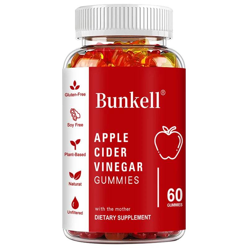 Apple Cider Vinegar Gummies - Weight Management, Digestive System, Immunity - Vitamin B12, Gluten Free, Vegetarian, Non-GMO United States 60count