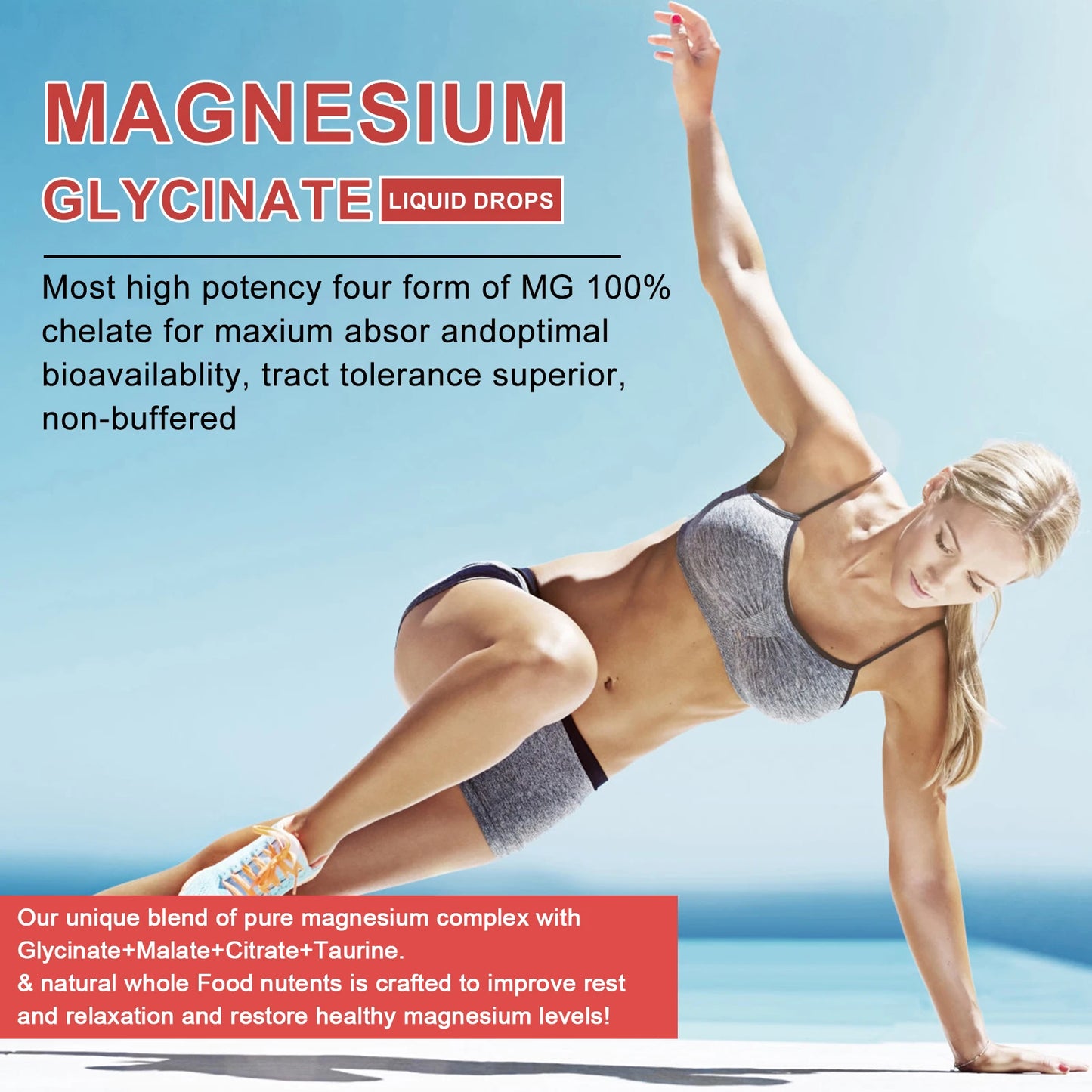 Mulittea Magnesium Liquid Drops - Triple Absorption Supplement To Support Nerves, Nighttime, Heart, Muscles