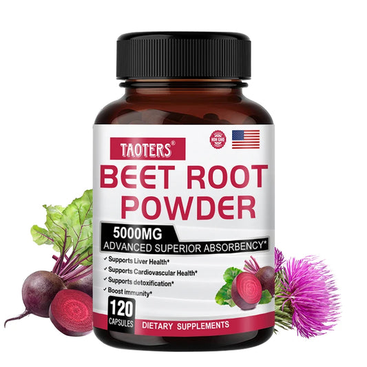 Liver Supplements - Beetroot Milk Thistle Grapeseed Extract Capsules, Cardiovascular Detoxification and Kidney Support