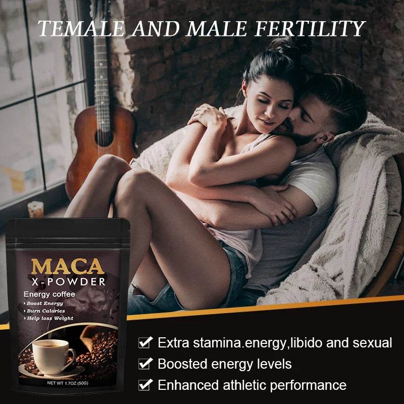 BEWORTHS 50G Maca Root Coffee Energy Supplement,Supports Athletic Performance and Motivation,Builds Muscle and Strengthens