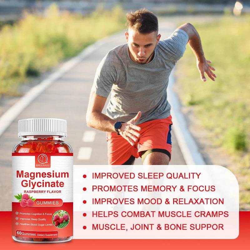 Magnesium Glycinate Gummies - Sugar Free Magnesium Potassium Supplement for Calm Support & Sleep for Adults