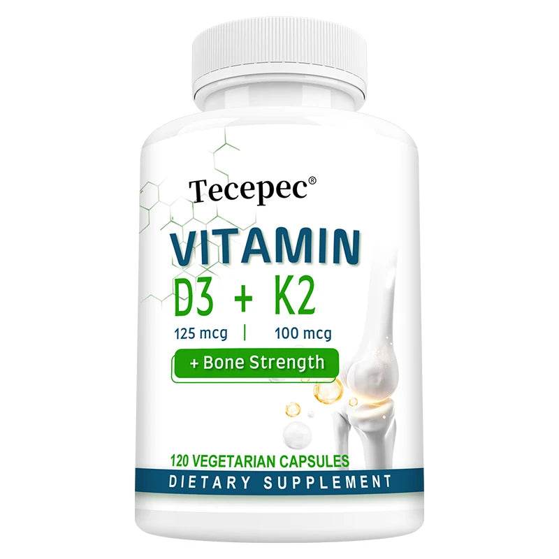 Vitamin D + Vitamin K Supplement, Supports Joint, Bone, Immune & Heart Health, Improves Calcium Absorption, 120 Tablets United States 120coumt
