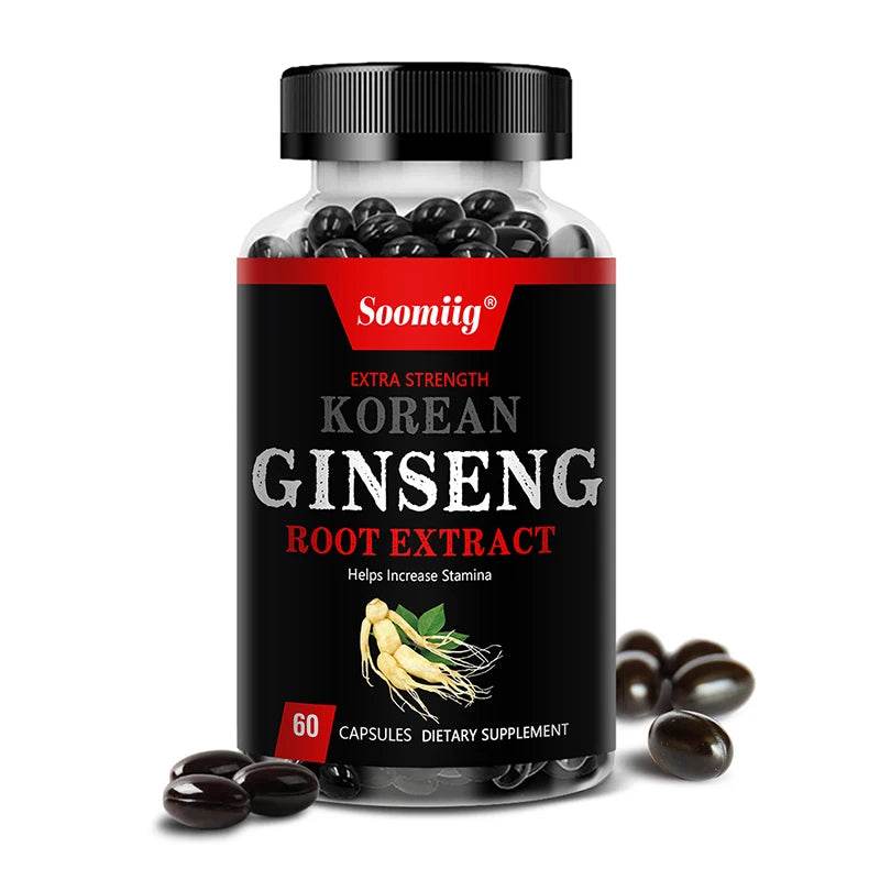 Korean Red Ginseng Extract - Enhances Endurance, Strength and Mood BalanceStrong for energy, stamina and focus United States 60count