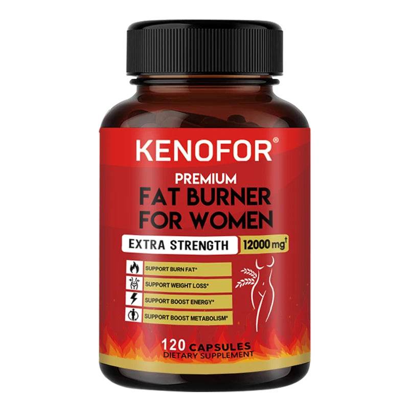 KENOFOR Fat Burner Supplement - Supports Weight Management, Increases Energy, Boosts Metabolism and Detoxification 12000 Mg United States 120coumt