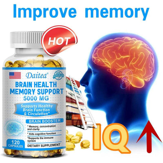 Vitamin B6 Supplement, Brain Health Memory Support 5000 mg, Supports Focus, Brain Function & Circulation, 120 Capsules United States 120coumt