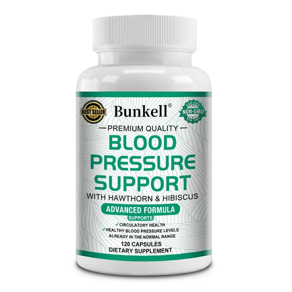 With Hawthorn and Hibiscus Extracts to Support Blood Pressure, Circulation, Cardiovascular and Heart Health, 120 Capsules 120count United States