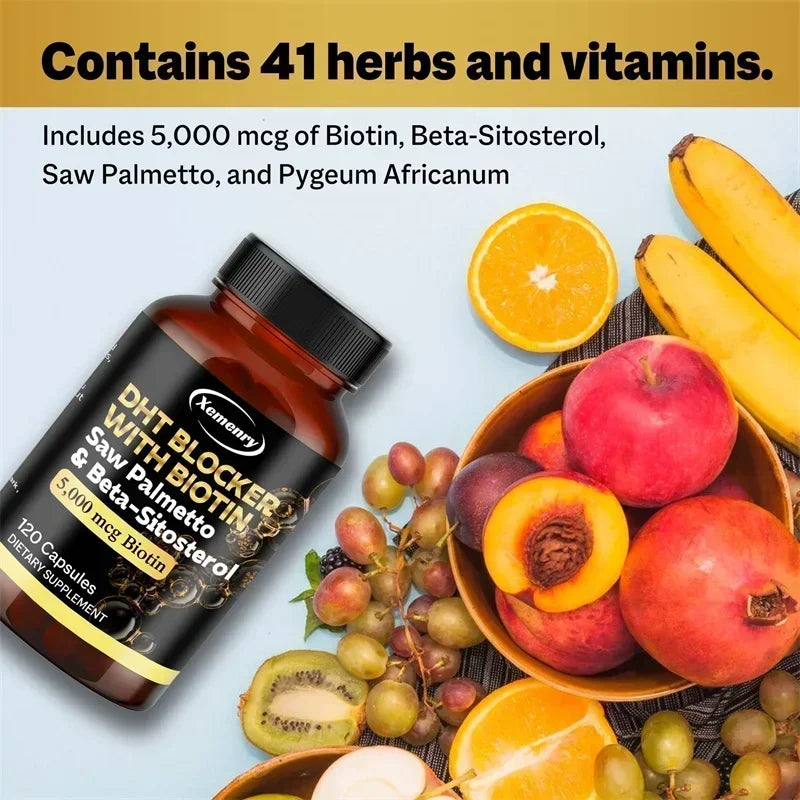 Saw Palmetto Extract Capsules - Prostate Health,Blocker Hair Growth for Mens Help Urination Frequency Supple - 120 Capsules