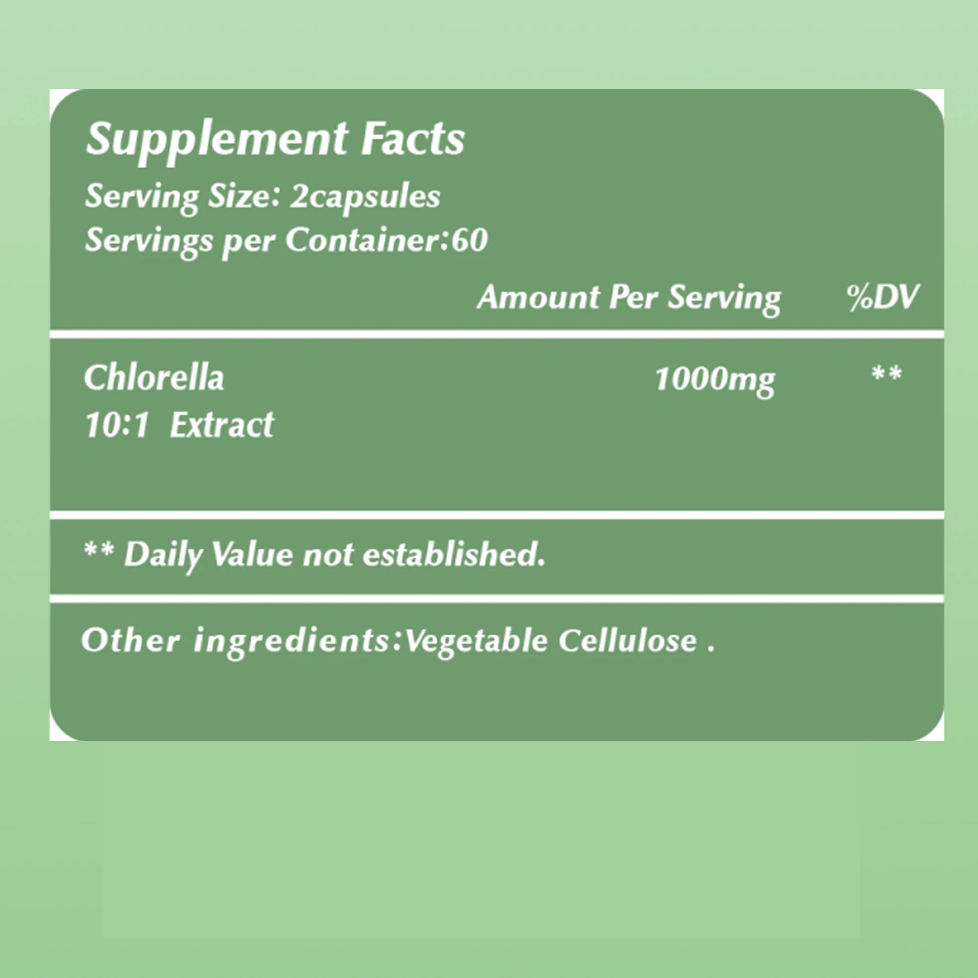 Chlorella - Liver Cleansing, Detoxification and Repair - Superfood Detox Supplement, Helps Free Radicals - 120 Capsules