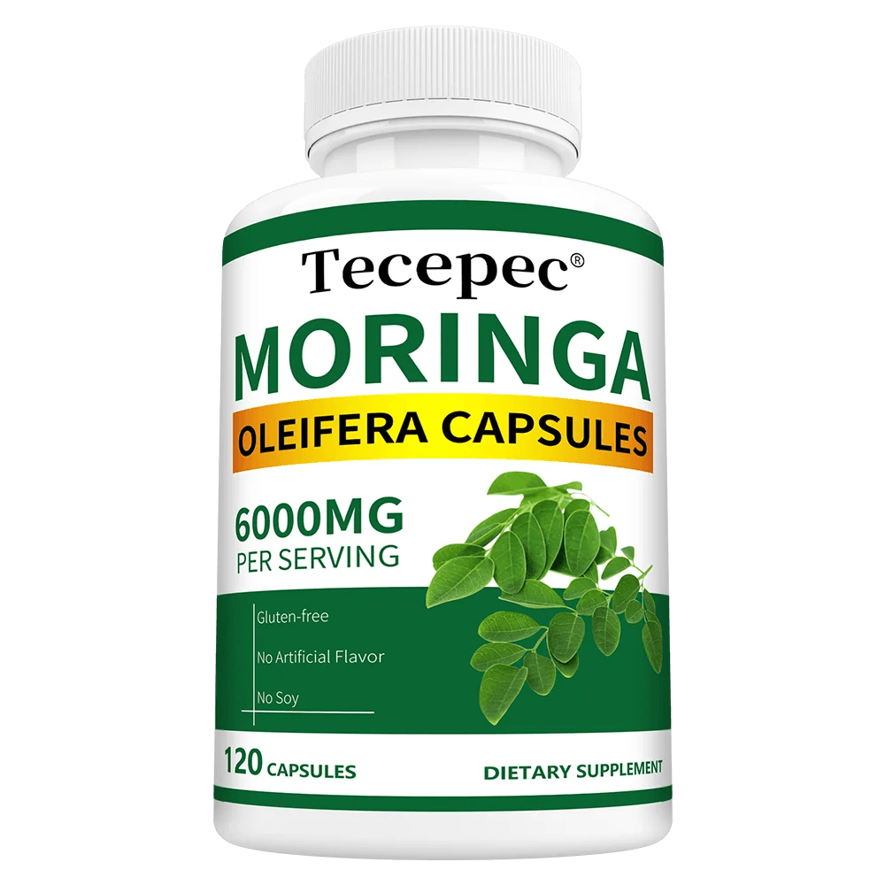 Natural Moringa Capsules, Rich in Vitamins, Minerals and Antioxidants, Support Heart and Brain Health, Balance Energy Levels United States 120 count