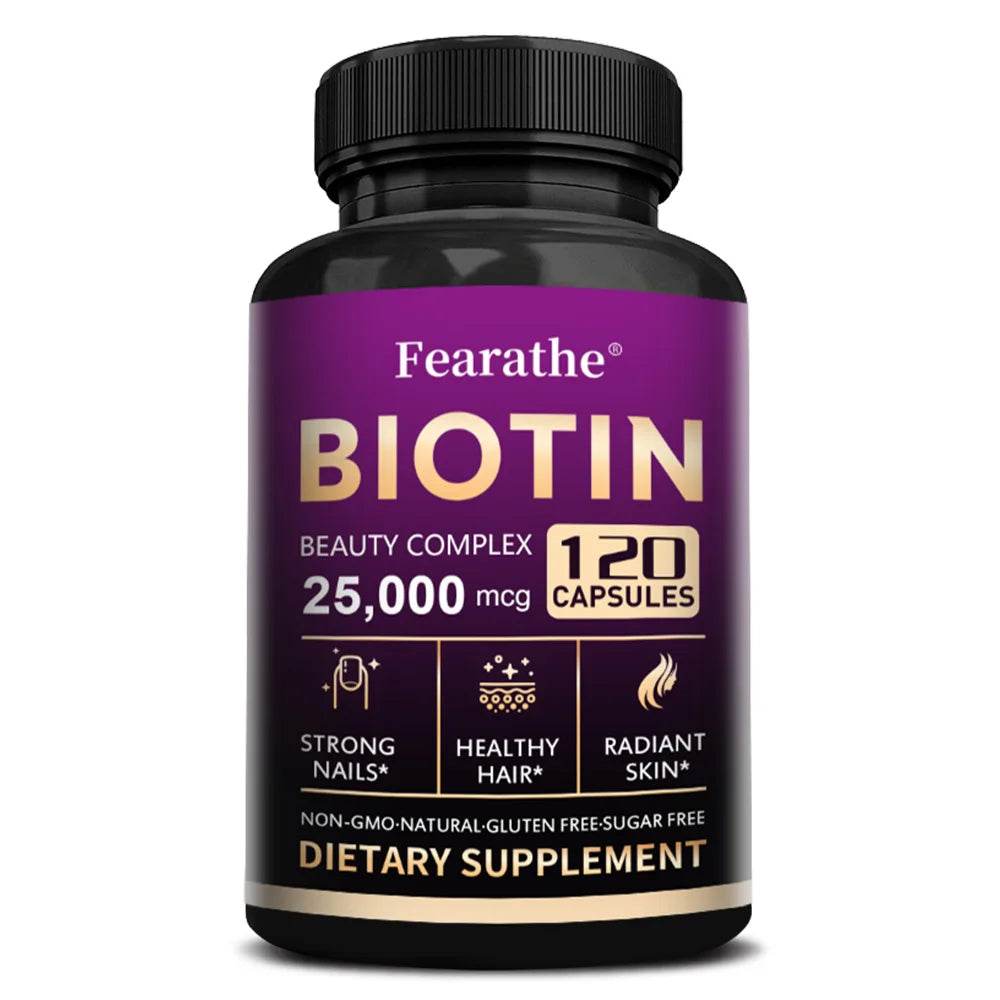 Biotin - Vitamin Supplement To Support Energy Metabolism and Healthy Hair, Skin and Nails, 25,000 Mcg United States 120count