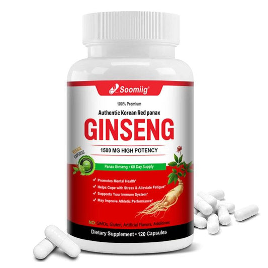 Authentic Korean Red Ginseng Capsules, Powerful Ginsenosides, Energy Supplement - Supports Immunity and Energy, 120 Capsules United States 120coumt