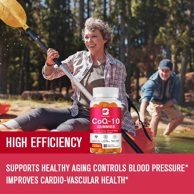 CoQ10 Gummies,for Cellular Energy, Brain & Antioxidant, Coenzyme Q10 Supplement