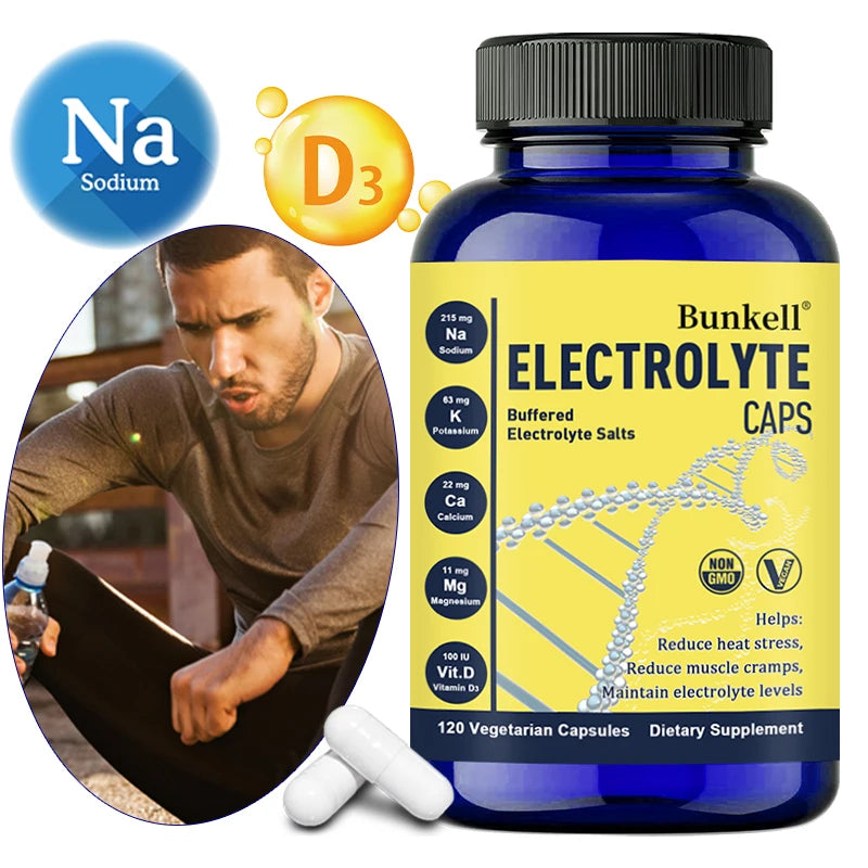 Bunkell Electrolyte Capsules - for Running, Endurance Sports Nutrition, Running Supplements - Maintaining Electrolyte Levels