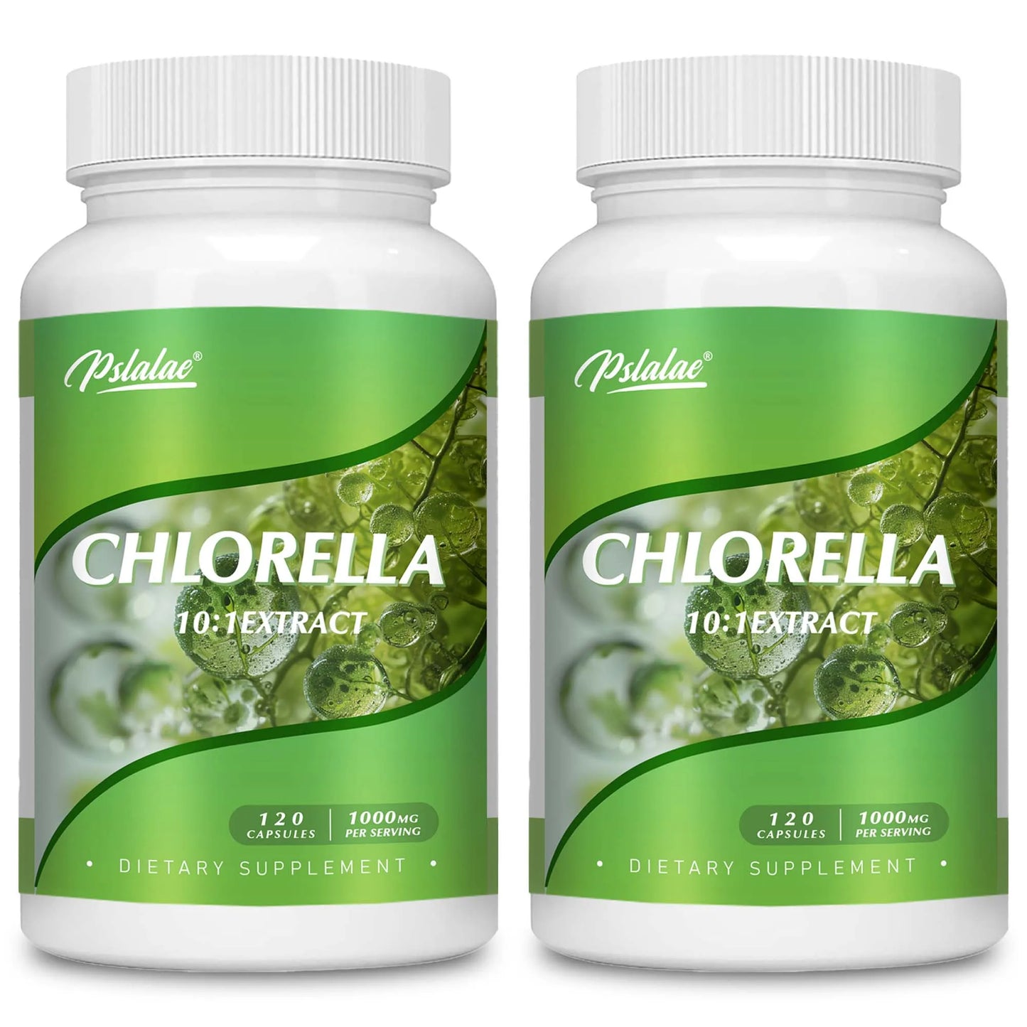 Chlorella - Liver Cleansing, Detoxification and Repair - Superfood Detox Supplement, Helps Free Radicals - 120 Capsules Two-More favorable United States