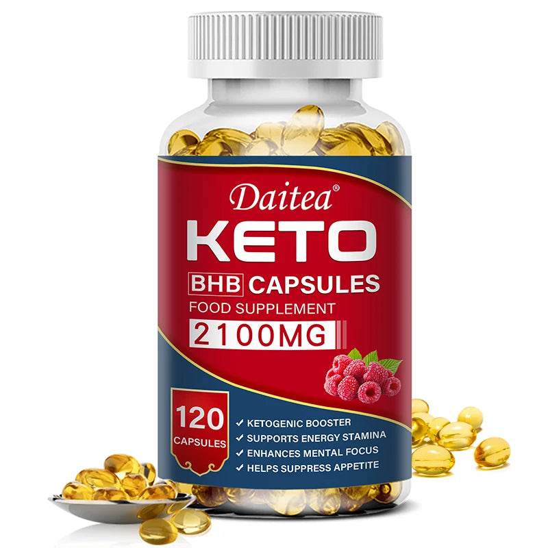 Daitea Fat Burning Ketone Soft Capsules - Helps to better decompose body calories, control weight and maintain health 120count United States
