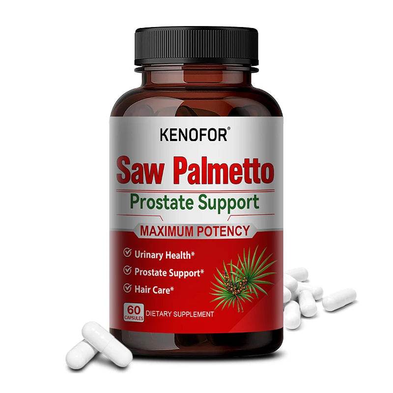 KENOFOR Saw Palmetto Extract Supplement - Supports Good Sleep, Prostate and Urinary Tract Health, Promotes Hair Growth United States 60 count