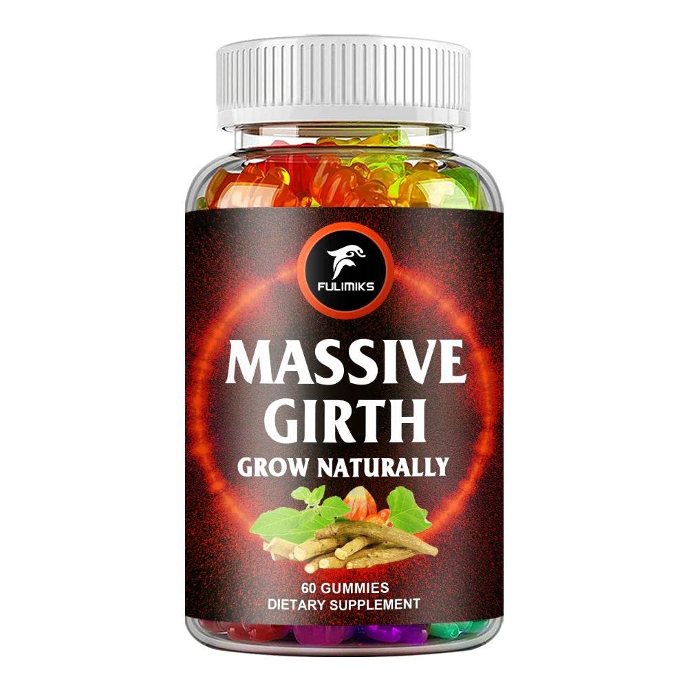 Massive Girth Men's Gummies High-Performance Extract - Energy, Stamina, Natural Grow Gummies 1 Bottles United States